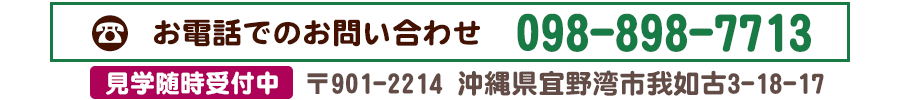 お問い合わせ 社会福祉法人 カンガルーの会 ポケット保育園|沖縄県宜野湾市の認可保育園 098-898-7713